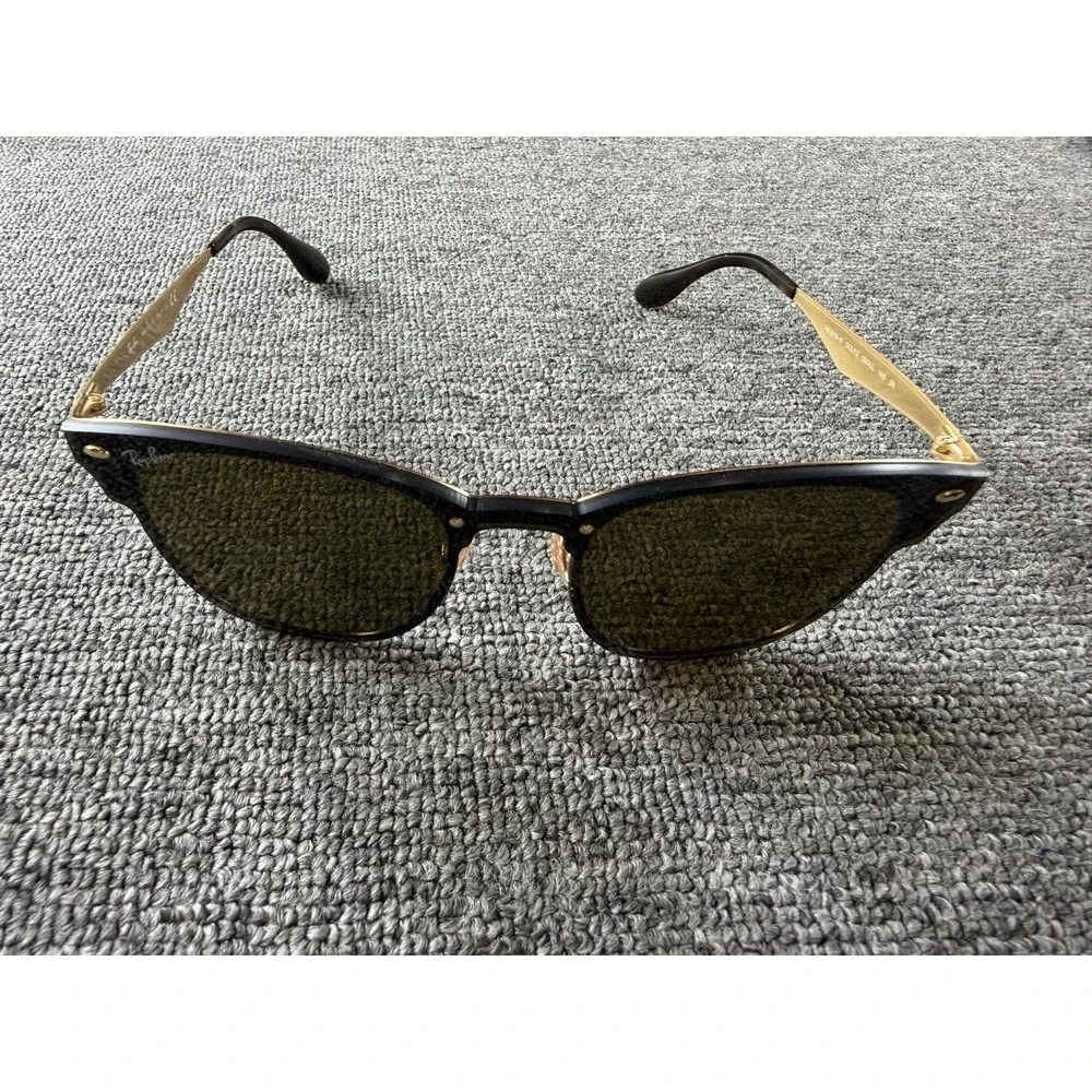 Ray Ban Sunglasses Adult Small Black Green Square Metal RB3576-N 043/73